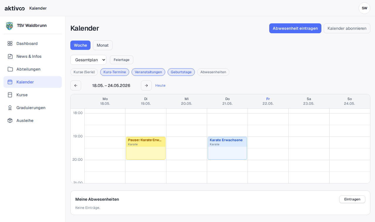 Kalender (Trainer)